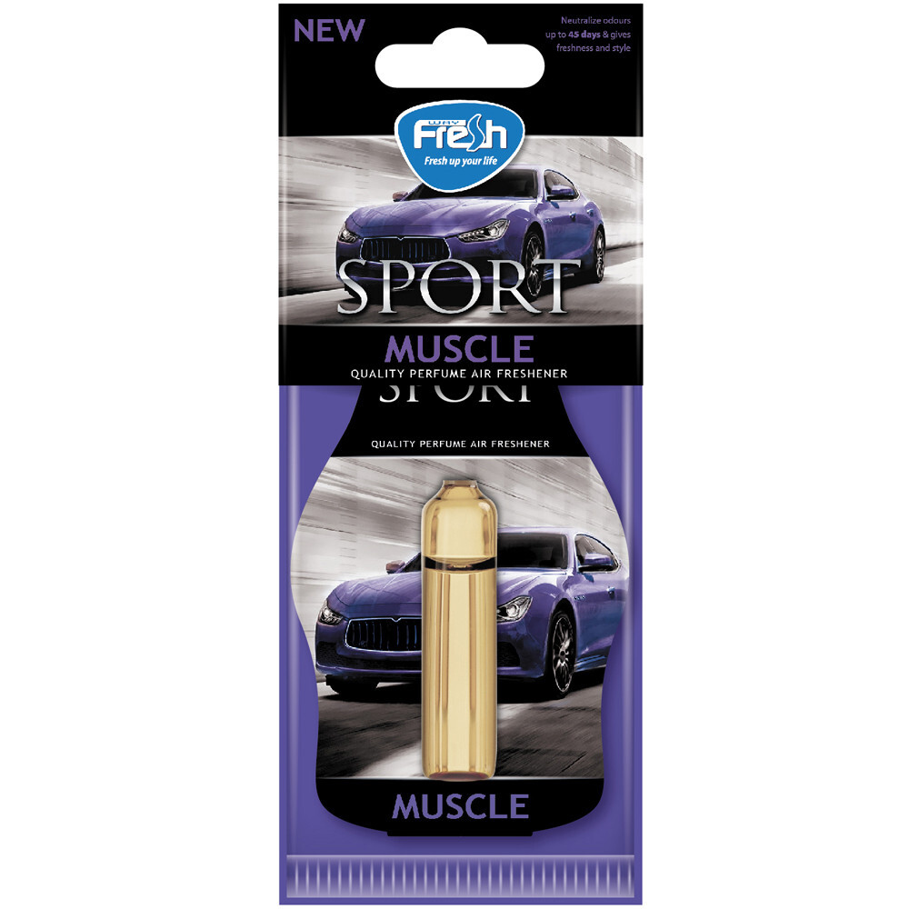 Рідкий Ароматизатор на дзеркало Fresh Way Sport Ampule Muscle (Сила) 4,5 ml