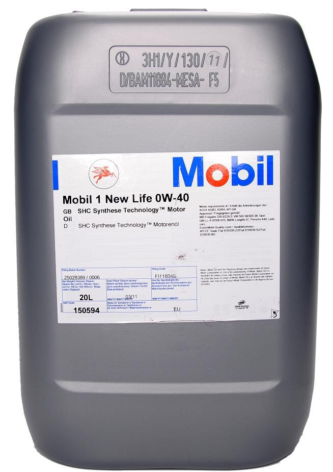 Моторне масло Mobil 0W-40 (20л.)