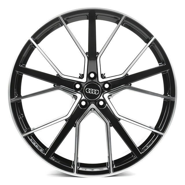 Литі диски Replica Audi (A970) R22 W10 PCD5x112 ET21 DIA66.6 (gloss black machined face)