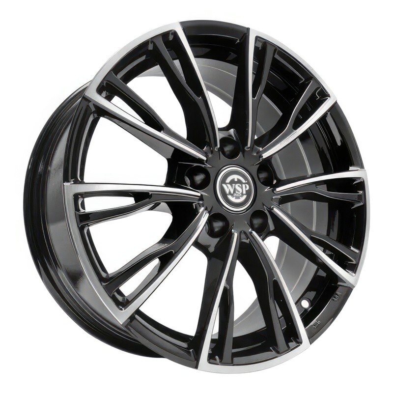 Литі диски WSP Italy Volkswagen (WD006) Lugano R17 W7.5 PCD5x112 ET40 DIA57.1 (gloss black polished)-зображення-1