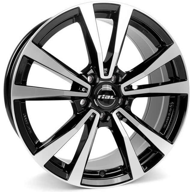 Литі диски Rial M12 R18 W7.5 PCD5x112 ET40 DIA66.6 (diamond black front polished)