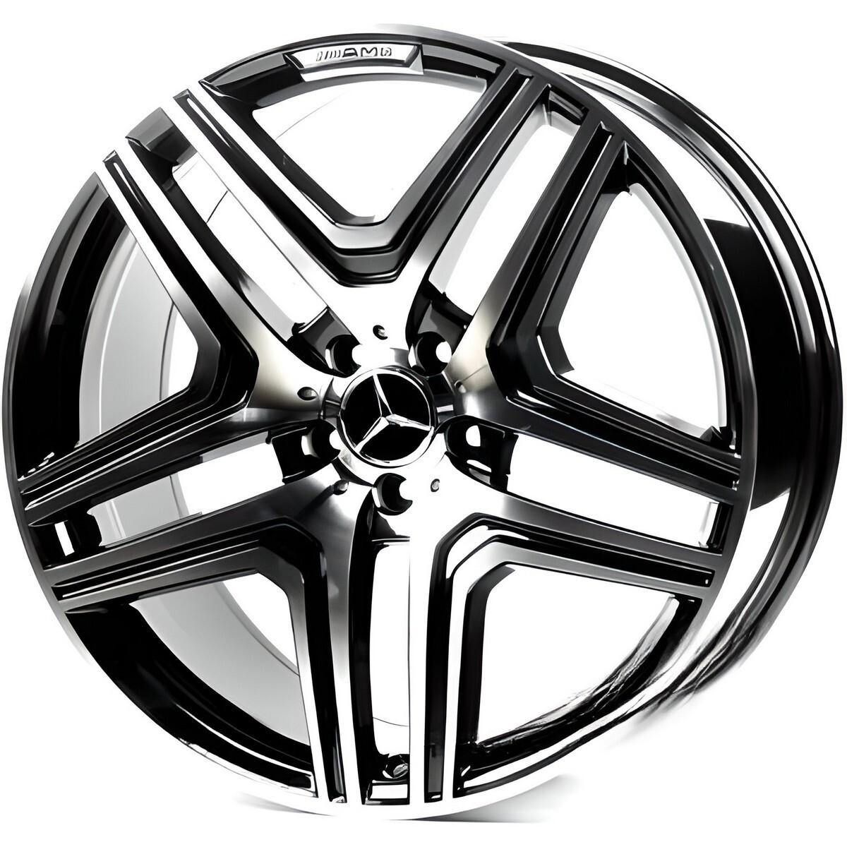 Литі диски Replica Mercedes (MR157) R21 W10 PCD5x112 ET46 DIA66.6 (gloss black machined face)-зображення-1