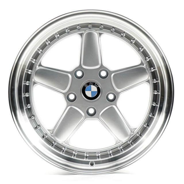 Литі диски Replica BMW (B001) R17 W9 PCD5x120 ET25 DIA74.1 (silver lip polished)-зображення-1