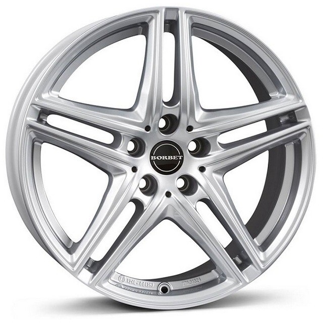 Литі диски Borbet XR R18 W8 PCD5x112 ET39 DIA66.6 (brilliant silver)-зображення-1