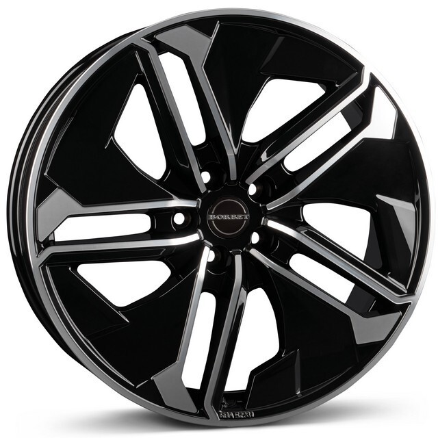 Литі диски Borbet TX R21 W9 PCD5x112 ET45 DIA66.5 (gloss black rim polished)