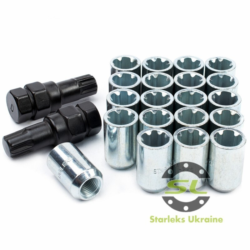 Комплект гайок (секретки) Starleks Конус (M12x1.25x32) Внутрішній/Блістер-зображення-1