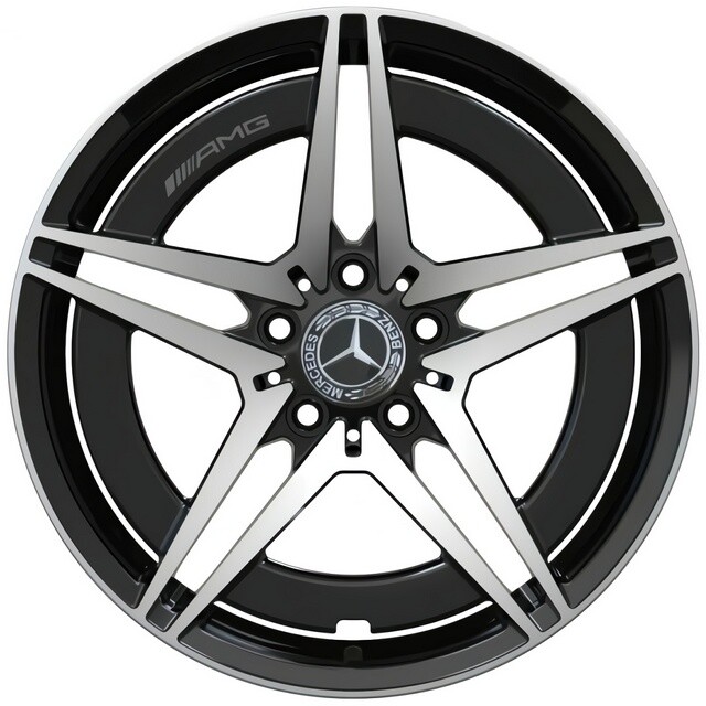 Литі диски Replica Mercedes (MR2111249) R18 W7.5 PCD5x112 ET38 DIA66.6 (gloss black machined face)-зображення-1