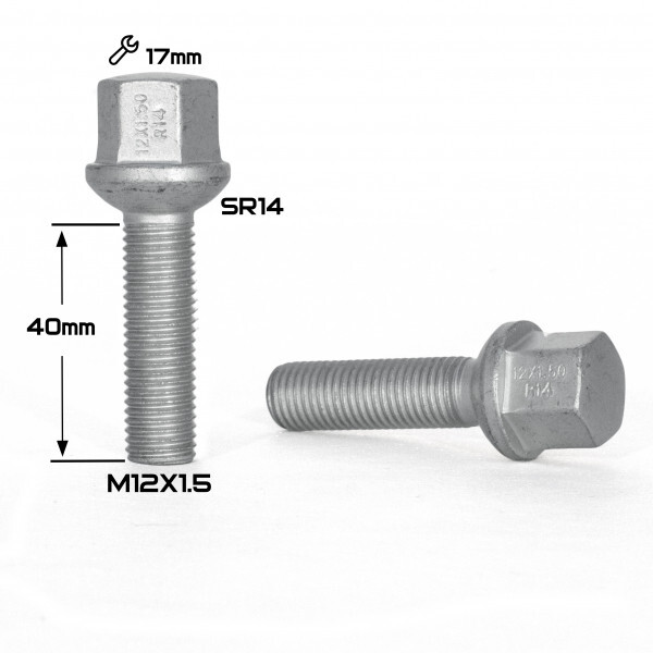Колісні болти HARRY Сфера (M12x1.5x40/61.5 NEX17) Dacromet