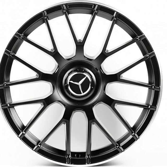 Литі диски Replica Mercedes (MR9007) R19 W9.5 PCD5x112 ET45 DIA66.6 (black machined)-зображення-1