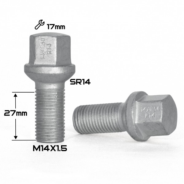 Колісні болти HARRY Сфера (M14x1.5x27/48.5 NEX17) Dacromet-зображення-1