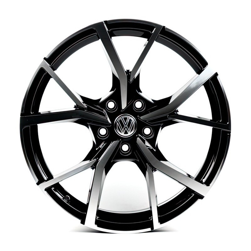 Литі диски Replica Volkswagen (VV5499) R17 W7.5 PCD5x112 ET45 DIA66.6 (gloss black machined face)-зображення-1