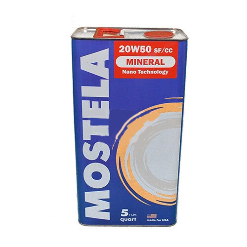 Моторне масло Mostela Mineral SF/CC A3/B3 20W-50 (5л.)