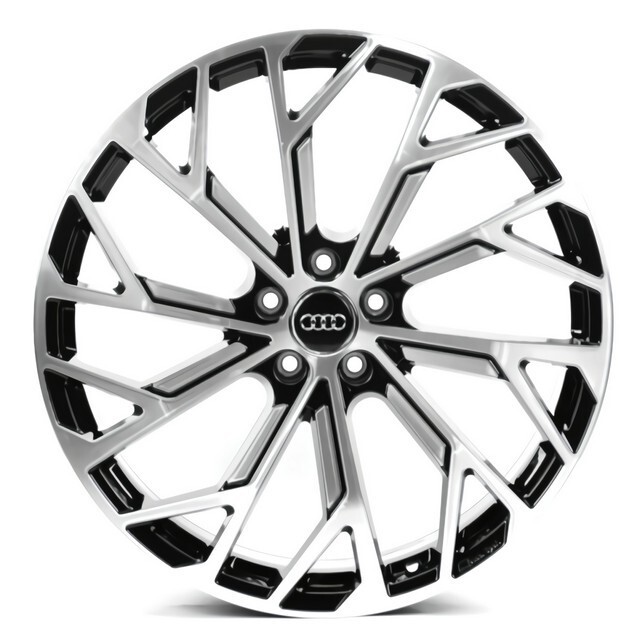 Литі диски Replica Audi (A2193) R21 W9 PCD5x112 ET37 DIA66.6 (gloss black machined face)-зображення-1