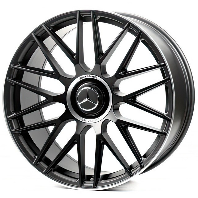 Литі диски Replica Mercedes (MR01) R21 W10 PCD5x112 ET44 DIA66.6 (matt black lip polished)-зображення-1