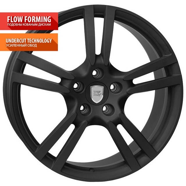 Литі диски WSP Italy Porsche (W1054) Saturn R21 W9.5 PCD5x130 ET53 DIA71.6 (dull black)-зображення-1