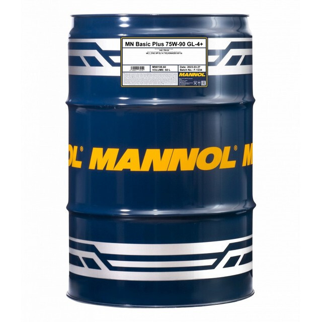 Трансмісійна олія Mannol Basic Plus 75W-90 GL-4+ (60л.).-зображення-1