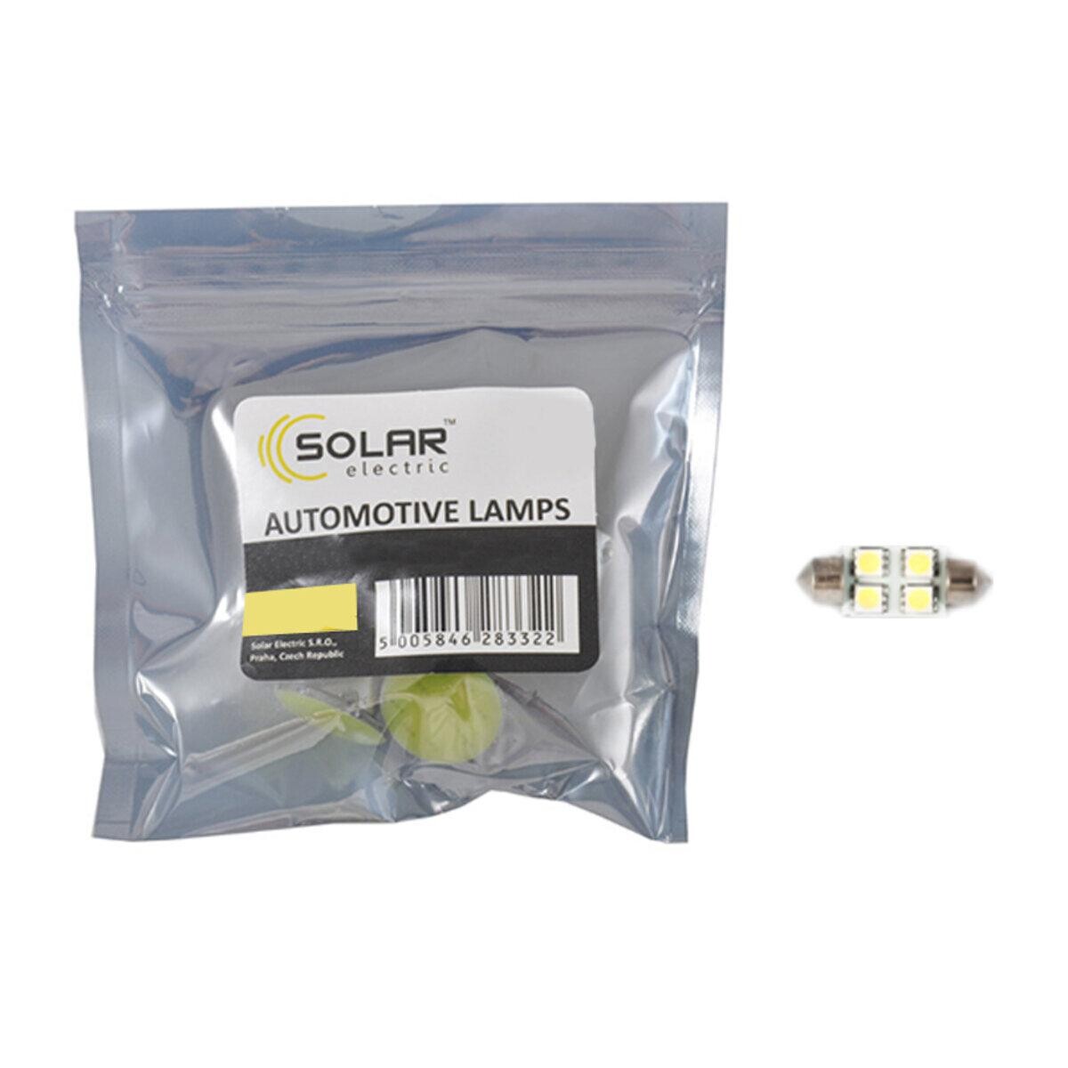 LED автолампа Solar 24V SV8.5 T11x36 4SMD 5050 white 10шт-зображення-1