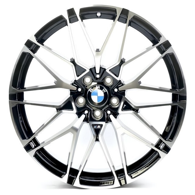 Литі диски Replica BMW (B507) R20 W9 PCD5x112 ET35 DIA66.6 (black machined face)-зображення-1