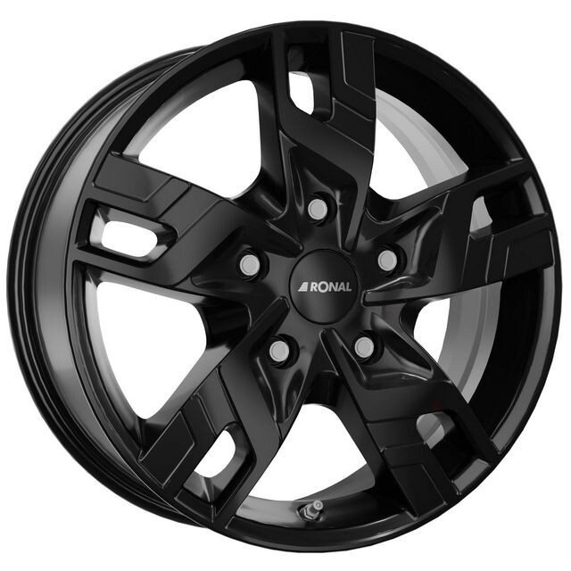 Литі диски Ronal R64 R17 W7 PCD5x108 ET46 DIA65.1 (jet black matt front diamond c)-зображення-1