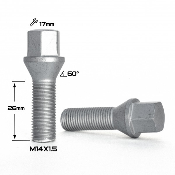 Колісні болти HARRY Конус (M14x1.5x26 NEX17) Dacromet-зображення-1