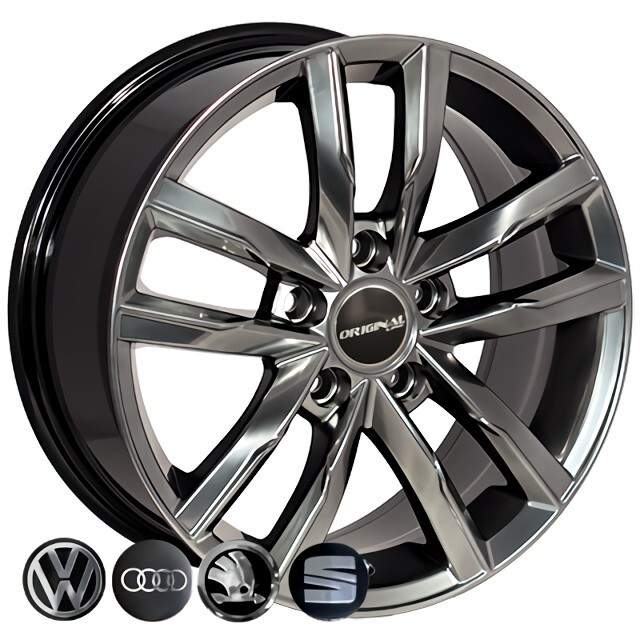 Литі диски Replica Audi (BK5182) R16 W7 PCD5x112 ET45 DIA57.1 (HB)-зображення-1