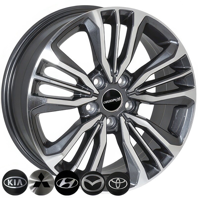 Литі диски Replica Kia (TL1441NW) R17 W6.5 PCD5x114.3 ET45 DIA67.1 (DarkGMF)-зображення-1