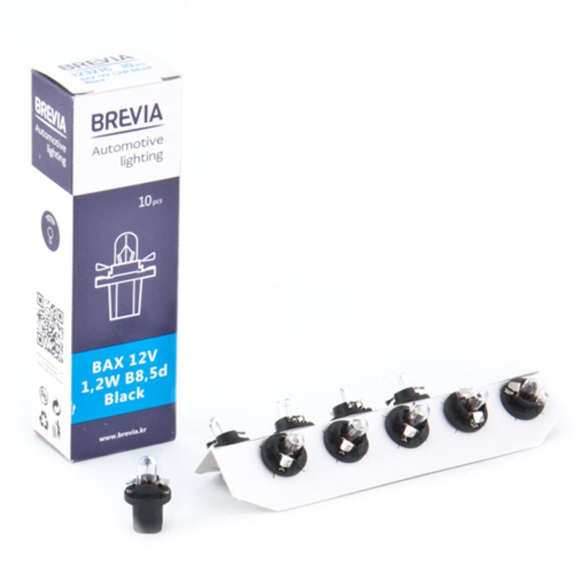 Лампа розжарювання Brevia BAX 12V 1.2W B8.5d Black CP, 10шт.-зображення-1