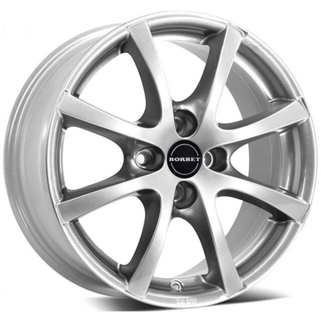 Литі диски Borbet LV4 R16 W7 PCD4x100 ET38 DIA64 (crystal silver)-зображення-1