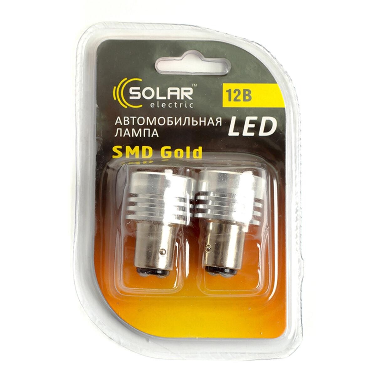 LED автолампа Solar 12V S25 BAY15d 4SMD 2W white