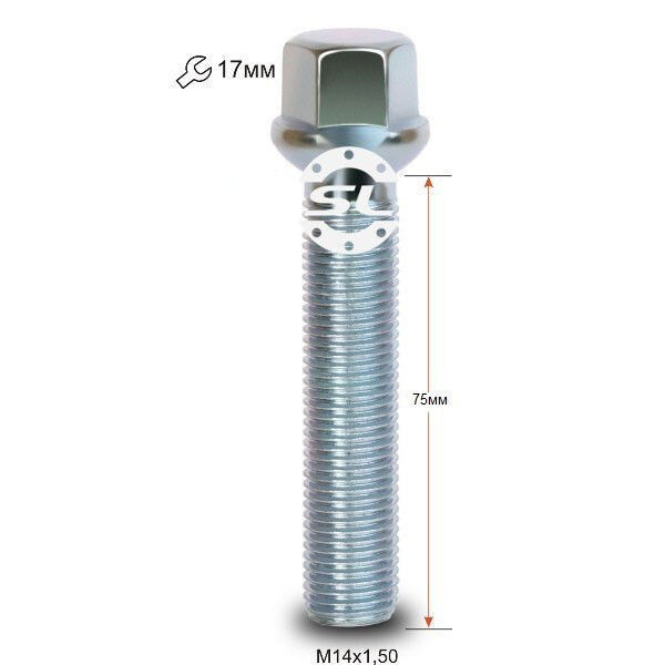 Колісні болти Starleks Сфера (М14х1.5x75 NEX17) Цинк-зображення-1