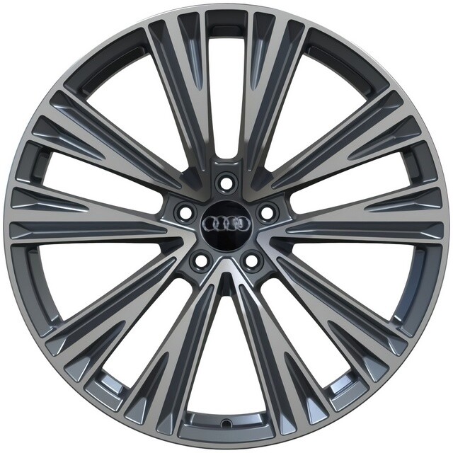 Литі диски Replica Audi (A2110280) R21 W8.5 PCD5x112 ET43 DIA66.6 (satin graphite machined face)-зображення-1