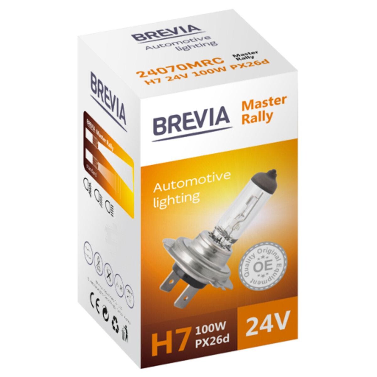 Галогенова лампа Brevia H7 24V 100W PX26d Master Rally CP-зображення-1