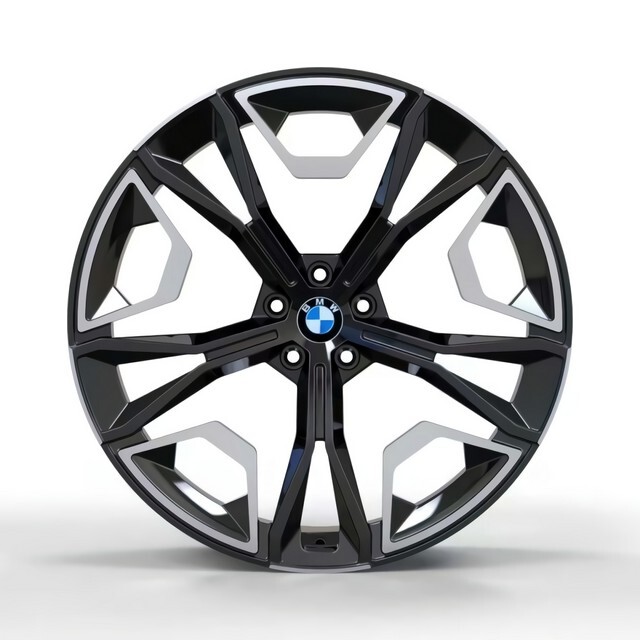 Литі диски Replica BMW (B9064) R22 W9.5 PCD5x112 ET37 DIA66.6 (gloss black machined face)