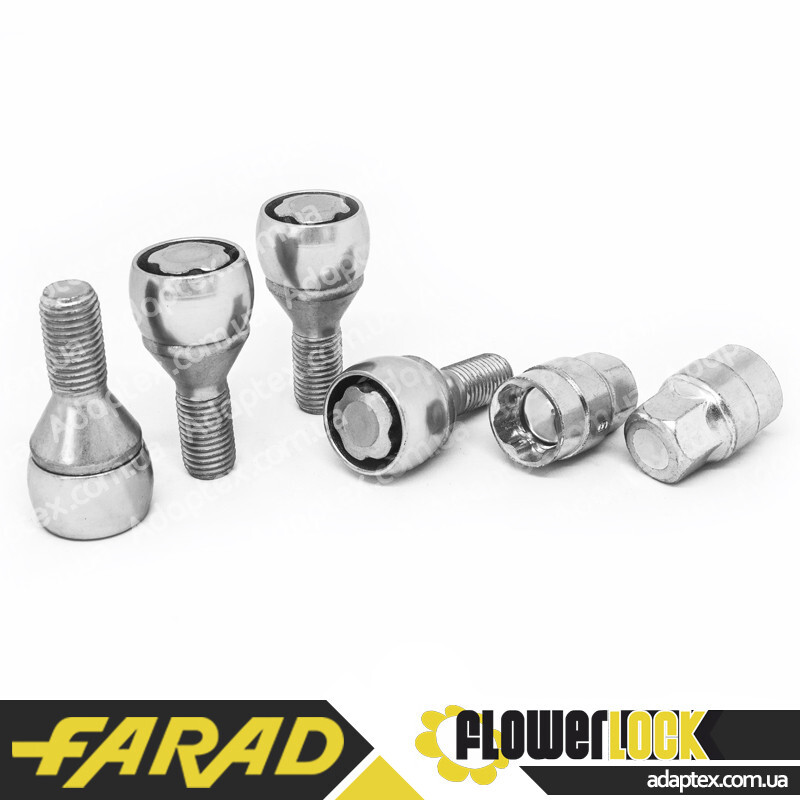 FARAD FLOWERLOCK | Болти секретки М12х1.25х45 Конус Кільце, що обертається 2 ключі під 17