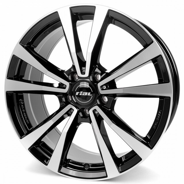 Литі диски Rial M12 R18 W7.5 PCD5x112 ET33 DIA66.6 (diamond black)-зображення-1