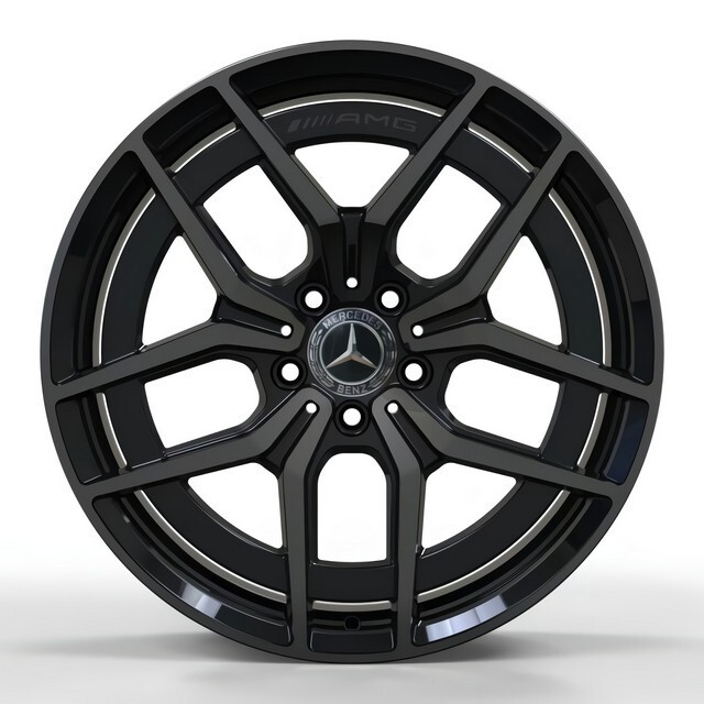 Литі диски Replica Mercedes (MR1411) R19 W8 PCD5x112 ET43 DIA66.6 (gloss black dark machined face)