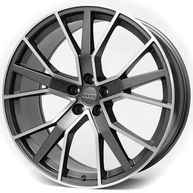 Литі диски Replica Audi (A970) R22 W10 PCD5x112 ET21 DIA66.6 (matt graphite machined face)-зображення-1