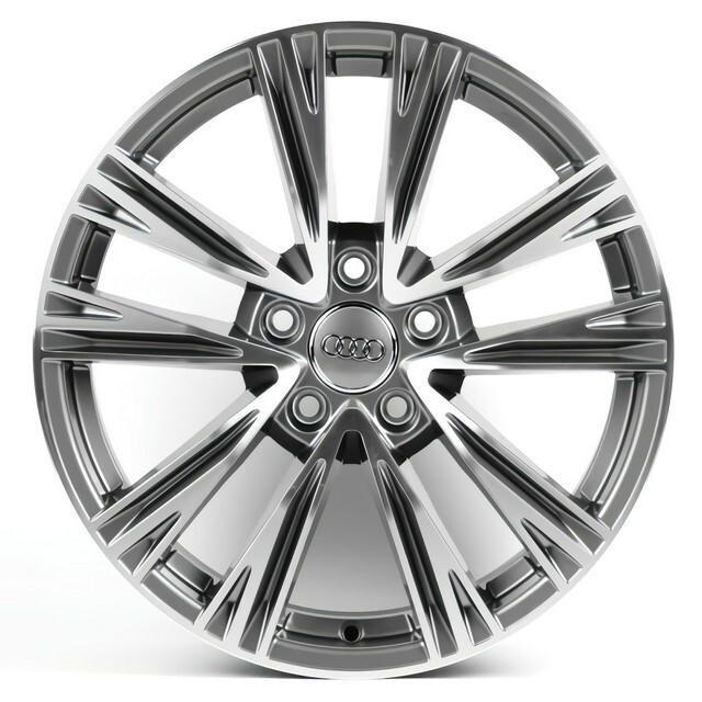 Литі диски Replica Audi (A702) R17 W7.5 PCD5x112 ET35 DIA66.6 (grey machined face)-зображення-1