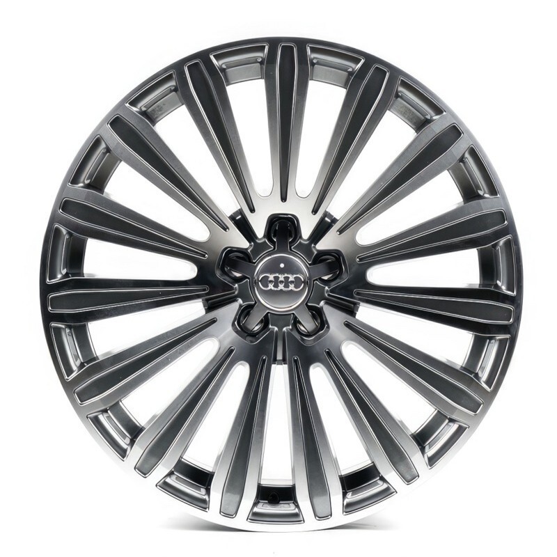 Литі диски Replica Audi (A2053) R20 W9 PCD5x112 ET37 DIA66.6 (light grey machined)-зображення-1