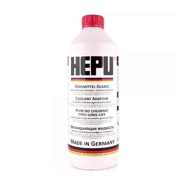 Антифриз HEPU RED G12 READY MIX-37C (червоний) 1,5л.