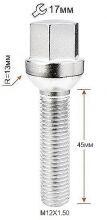 Колісні болти Vector Сфера (M12x1.5x45 Nex 17) Хром-зображення-1