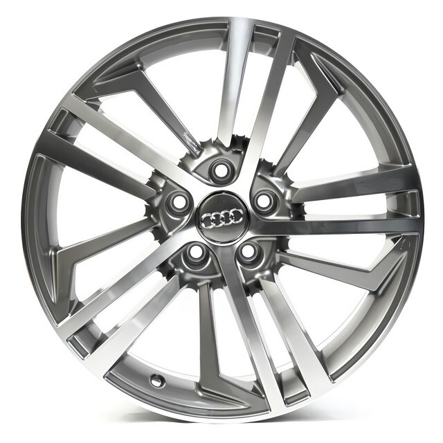 Литі диски Replica Audi (A1244) R18 W8.5 PCD5x112 ET35 DIA66.6 (gun metal machined face)-зображення-1