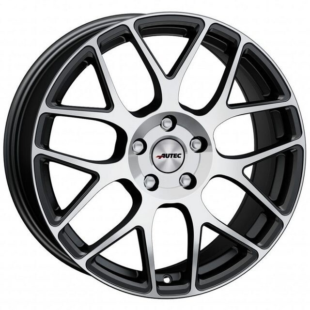 Литі диски Autec Hexano R18 W8 PCD5x112 ET48 DIA70.1 (matt black polished)-зображення-1